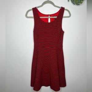 Express striped skater dress